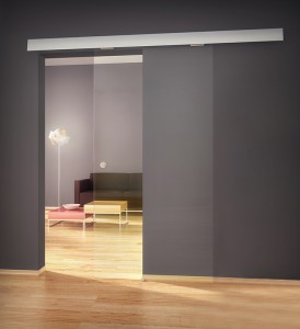 drzwi szklane przesuwne przesuwane Design-Lux bezbarwne na wymiar 