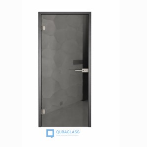 drzwi szklane otwierane do biura z ościeżnicą aluminiową LUSTRO 