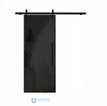 Skleněné posuvné dveře ROCK GLASS sklo laminované černé na míru