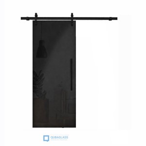 drzwi szklane przesuwne ROCK GLASS  szkło laminowane czarne na wymiar  