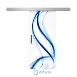 drzwi szklane przesuwne przesuwane Design-Lux grafika KOL/071