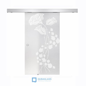 drzwi szklane przesuwne przesuwane Design-Lux wzór Q-019