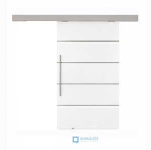 drzwi szklane przesuwne przesuwane Design-Lux wzór pasy 1.1 na wymiar 