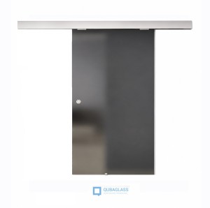 drzwi szklane przesuwne przesuwane Design-Lux grafitowe matowe