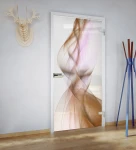 Skleněné otevírané dveře s pevnou zárubní grafika KOL/006