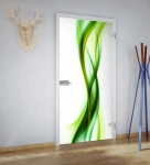 Skleněné otevírané dveře s nastavitelnou zárubní TOP grafika KOL/044